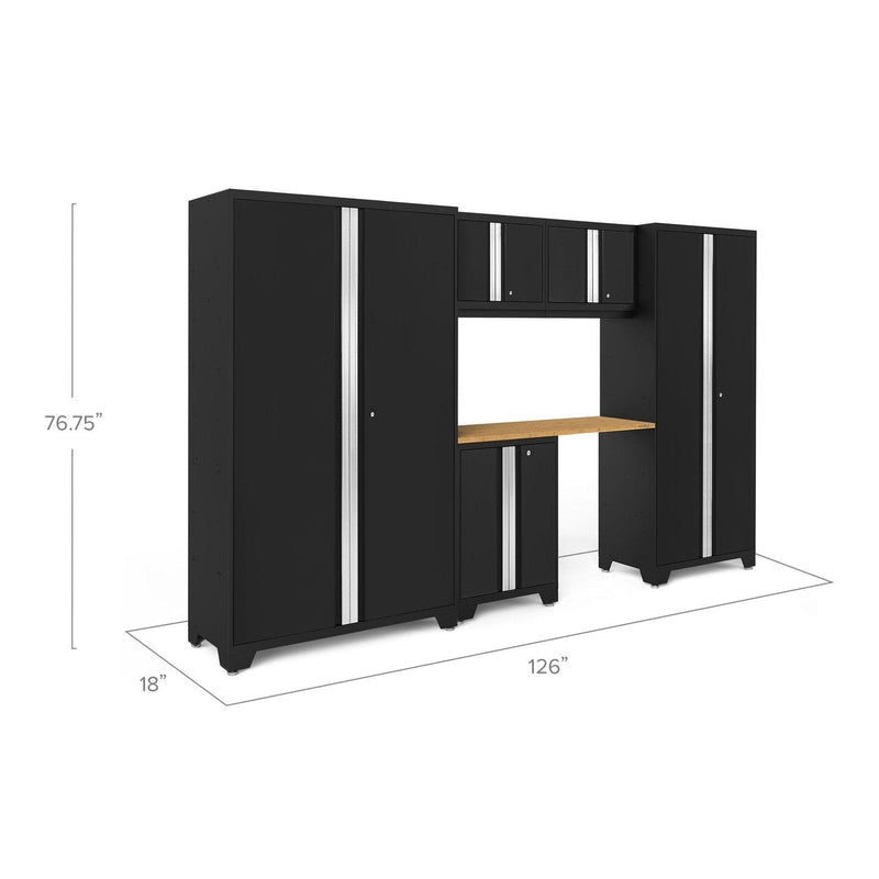 NewAge Bold Series 6 Piece Cabinet Set With Base, Wall Cabinets, 30 in. Locker and 48 in. RTA Locker