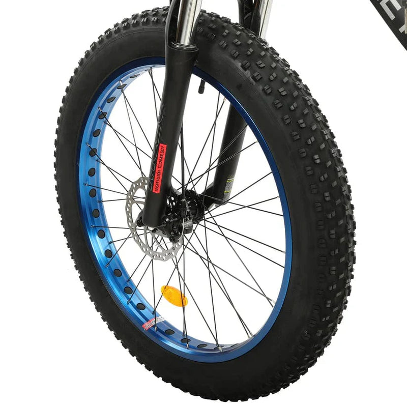 Ecotric UL Certified Rocket Fat Tire Beach Snow Electric Bike - Blue