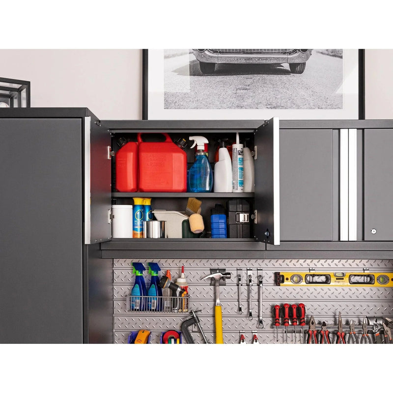 NewAge Pro 3.0 Series 14-Piece Garage Cabinet Set With Lockers, Base, Wall, Tool Drawer Cabinets and 56 in. Worktop