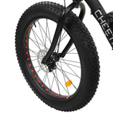 Ecotric Cheetah 26 Fat Tire Beach Snow Electric Bike - Matt Black