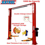 Katool KT-M120 Two Post Clear-floor Vehicle Lift 12,000lbs