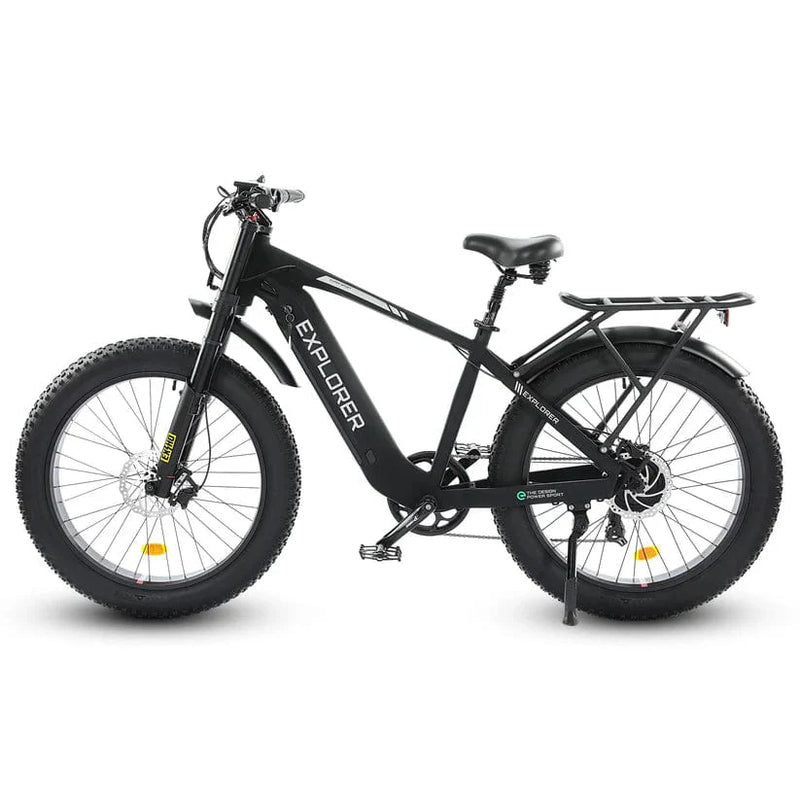 Ecotric Explorer 26 Inches 48V Fat Tire Electric Bike with Rear Rack