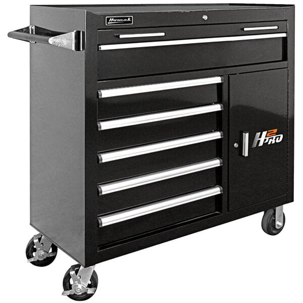 Homak | 41" H2Pro 6 Drawer with 2 Drawer Comp Roller Cabinet