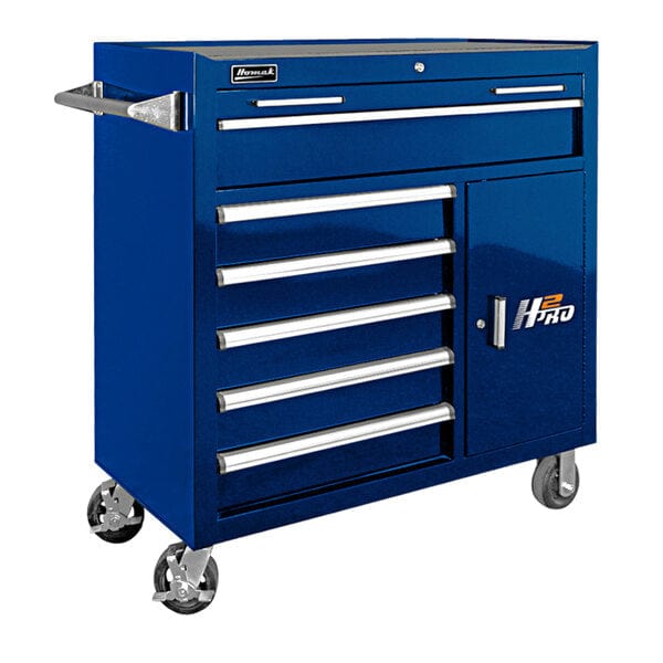 Homak | 41" H2Pro 6 Drawer with 2 Drawer Comp Roller Cabinet