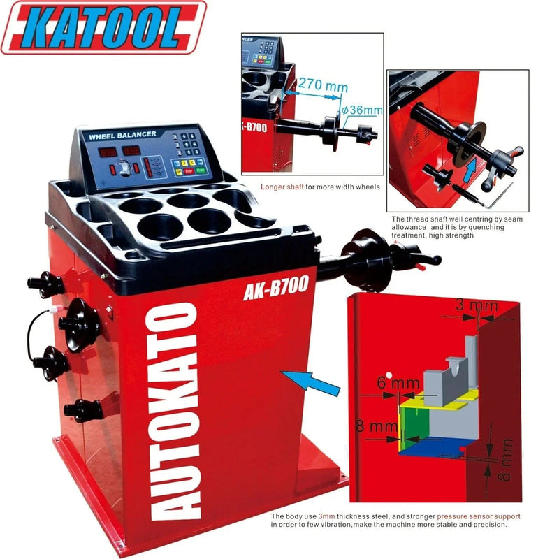 Katool KT-T900 & KT-B700 Tire Changer & Wheel Balancer Combo