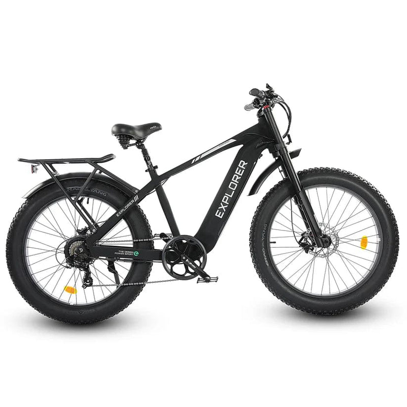 Ecotric Explorer 26 Inches 48V Fat Tire Electric Bike with Rear Rack