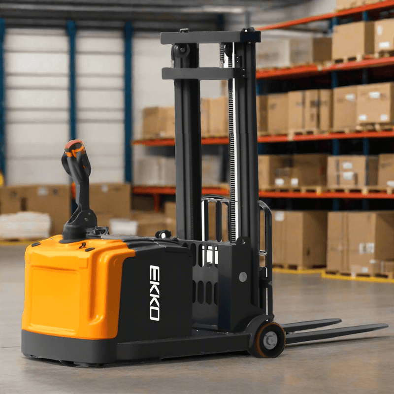 EKKO EK14-130 Counterbalanced Walkie Stacker 3300 lb Cap., 130" Height