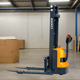 EKKO EB12EA Full Powered Straddle Stacker 3000 lb Cap., 145.67" Height