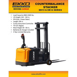 EKKO EK14-130 Counterbalanced Walkie Stacker 3300 lb Cap., 130" Height