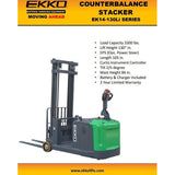 EKKO EK14S-130LI Lithium Counterbalanced Walkie Stacker SIDE-SHIFTING