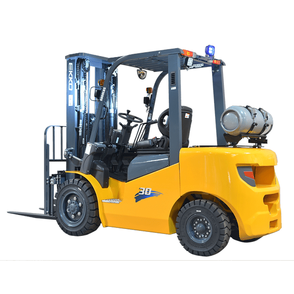 EKKO EK30LP Pneumatic Forklift (LPG) 6000 lbs cap, 189" Lift Height