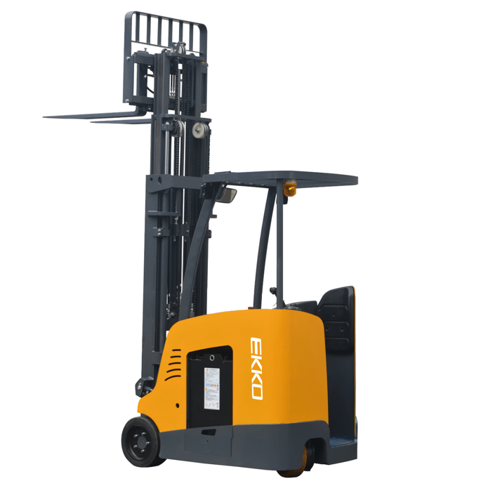 EKKO EK18RFL Stand-up Rider Forklift, 4000 lb Cap., 189" Lift Ht. 48V