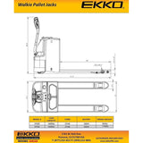 EKKO EP20E Walkie Pallet Jack 4400lbs. Capacity