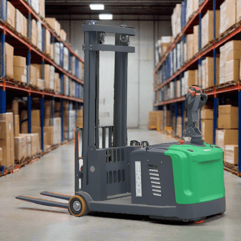 EKKO EK14S-130LI Lithium Counterbalanced Walkie Stacker SIDE-SHIFTING