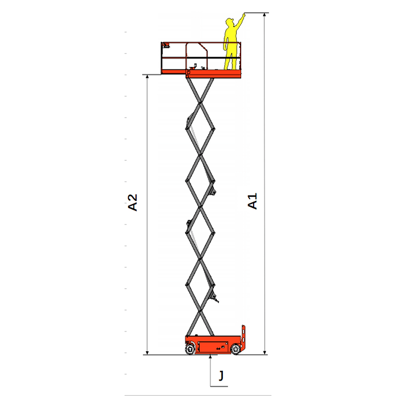 EKKO ES120E Aerial Work Platform Lift Height 39' (468'')