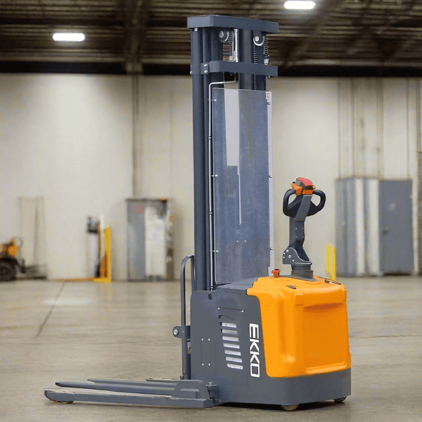 EKKO EB16EA Full Powered Straddle Stacker 4400 lb Cap., 216" Height