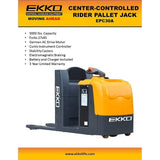 EKKO EPC30A Center-Controlled Rider Pallet Jack 5000lbs. Capacity