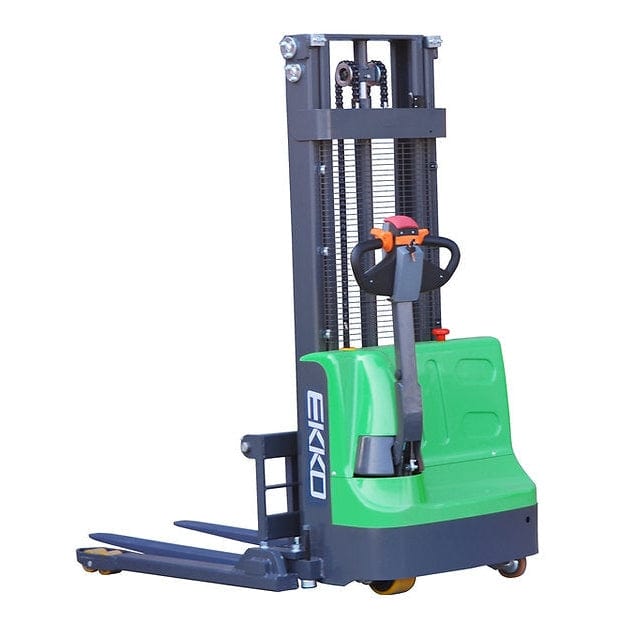 EKKO EB12E-98Li Lithium Iron Phosphate Straddle Stacker 72"Mast, 98" Lift