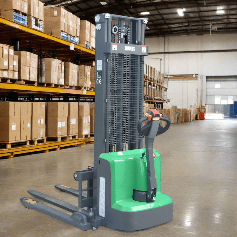 EKKO EB13E-LI Full Powered Straddle Stacker 2800 lb Cap., 119" Height