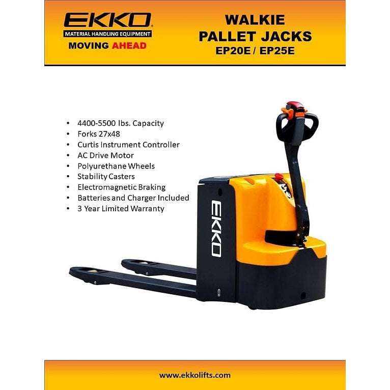 EKKO EP25E Walkie Pallet Jack 5500lbs. Capacity