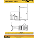 EKKO EK14-130Li Counterbalanced Walkie Stacker