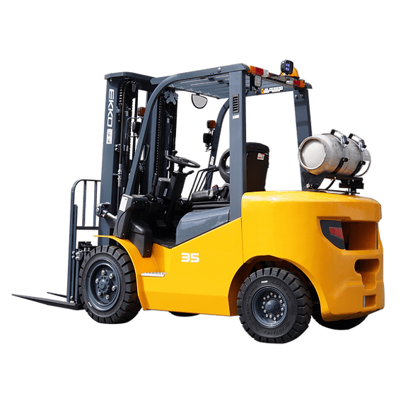 EKKO EK35LP Pneumatic Forklift (LPG) 7000 lbs cap, 189" Lift Height