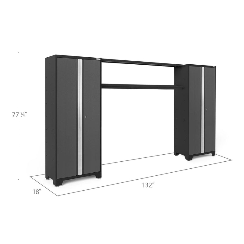 NewAge Bold Series 3 Piece Cabinet Set With Display Shelf and 30 in. Lockers