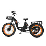 Ecotric 48V Tricycle Electric Bike with Front Basket + Rear Rack