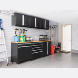 NewAge Pro Series 5 Piece Cabinet Set With Wall, Tool Cabinet, Locker and 84 in. Workbench