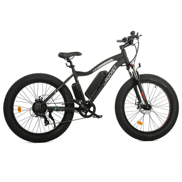 Ecotric UL Certified Rocket Fat Tire Beach Snow Electric Bike - Matt Black