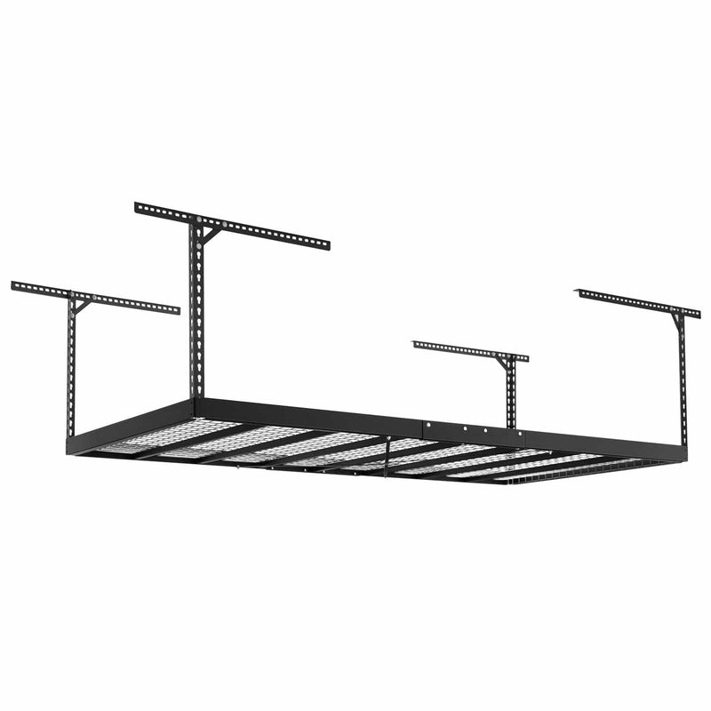 NewAge VersaRac Pro 4 ft. x 8 ft. Height-Adjustable Overhead Rack in Black