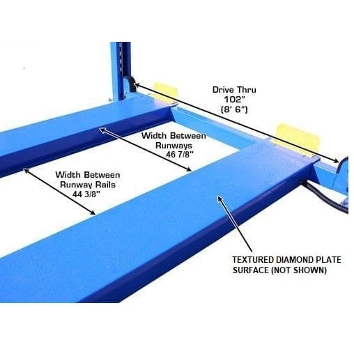 Atlas 414 14,000 LB 4-Post Lift + RJ8 Jacks Combo