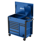 Homak | 44” RS Pro Series 8 Drawer Flip Top Power Service Cart