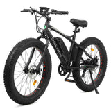 Ecotric Cheetah 26 Fat Tire Beach Snow Electric Bike - Matt Black