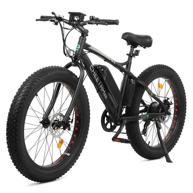 Ecotric Cheetah 26 Fat Tire Beach Snow Electric Bike - Matt Black