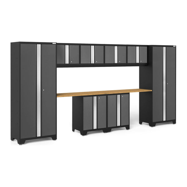 NewAge Bold Series 10 Piece Cabinet Set With Base, Wall Cabinet, 30 in. Locker and Worktop