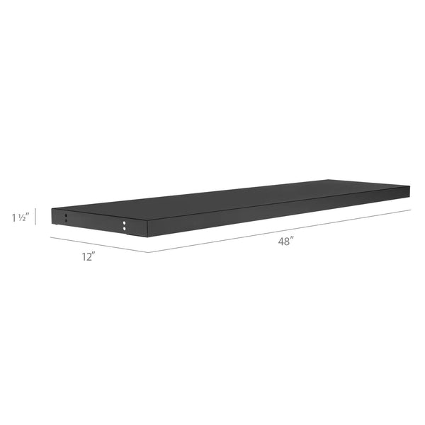 NewAge Bold Series 48" Display Wall Shelf Set (Pack of 2) - Black