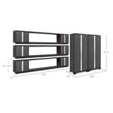 NewAge Bold Series 11 Piece Cabinet Set With Display Shelves, Wall Cabinets and 30 in. Lockers