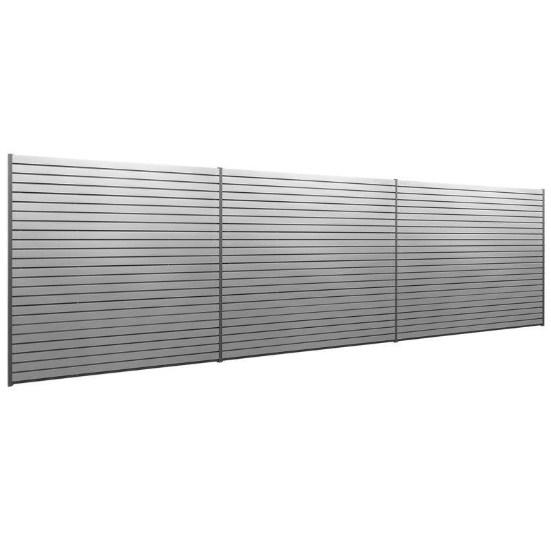 NewAge 120 SQ. FT. PVC Slatwall with 40-Piece Accessory Kit