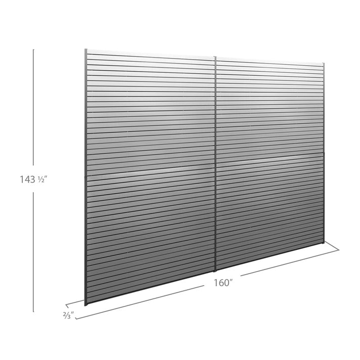 NewAge 160 SQ. FT. PVC Slatwall with 40-Piece Accessory Kit