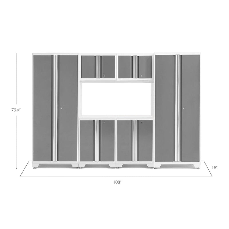 NewAge Bold Series 6 Piece Cabinet Set With Base, Wall Cabinets and 30 in. Lockers