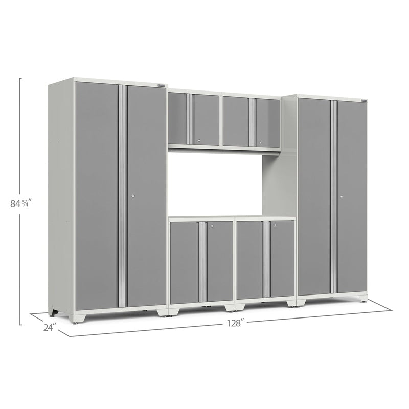 NewAge Pro Series 6 Piece Cabinet Set With Wall, Base Cabinets and Lockers