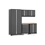 NewAge Pro Series 6 Piece Cabinet Set With Base, Wall Cabinet, Locker and Utility Cart