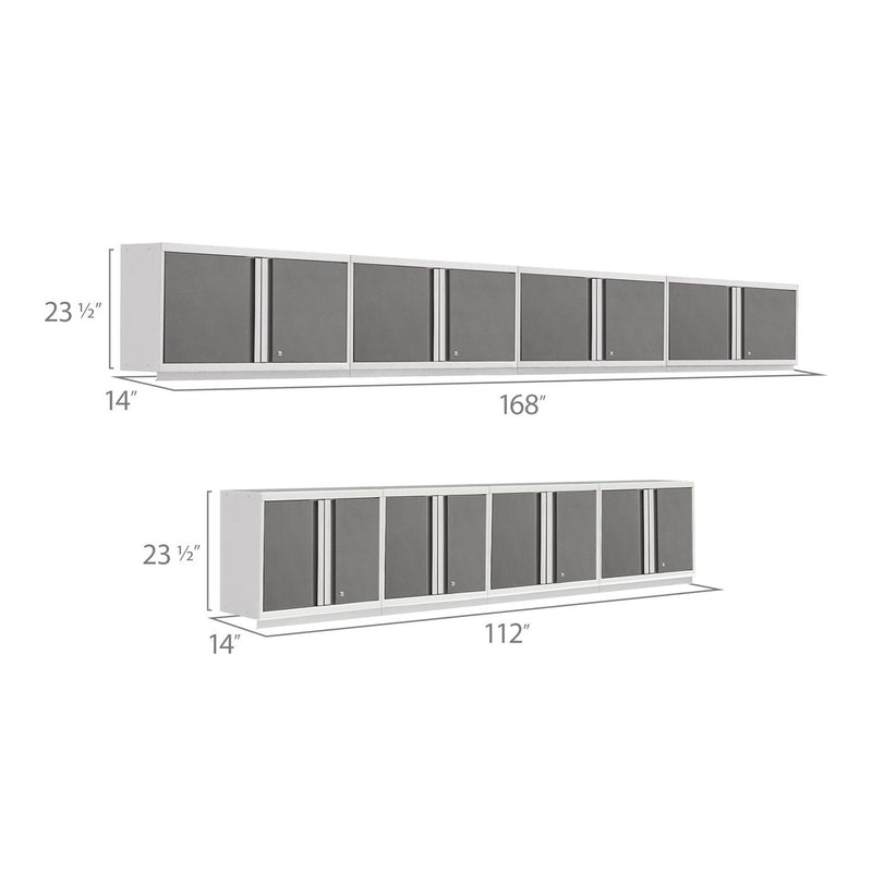 NewAge Pro Series 8 Piece Cabinet Set With 28 in. and 42 in. Wall Cabinets