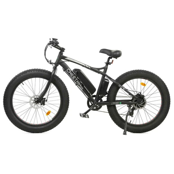 Ecotric Cheetah 26 Fat Tire Beach Snow Electric Bike - Matt Black