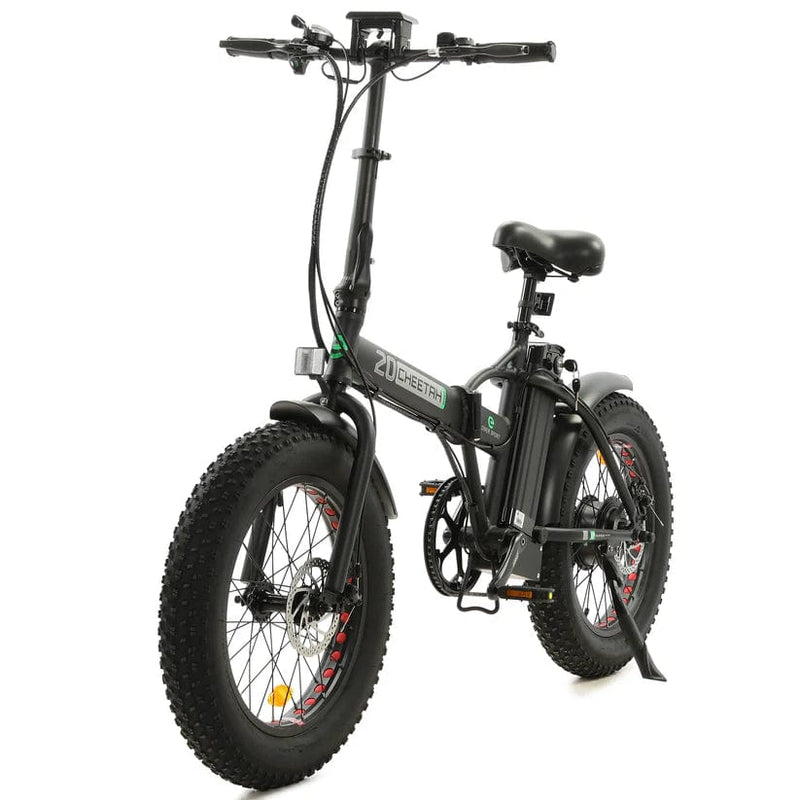 Ecotric 48V Portable and Folding Fat Ebike with LCD Display - Matt Black