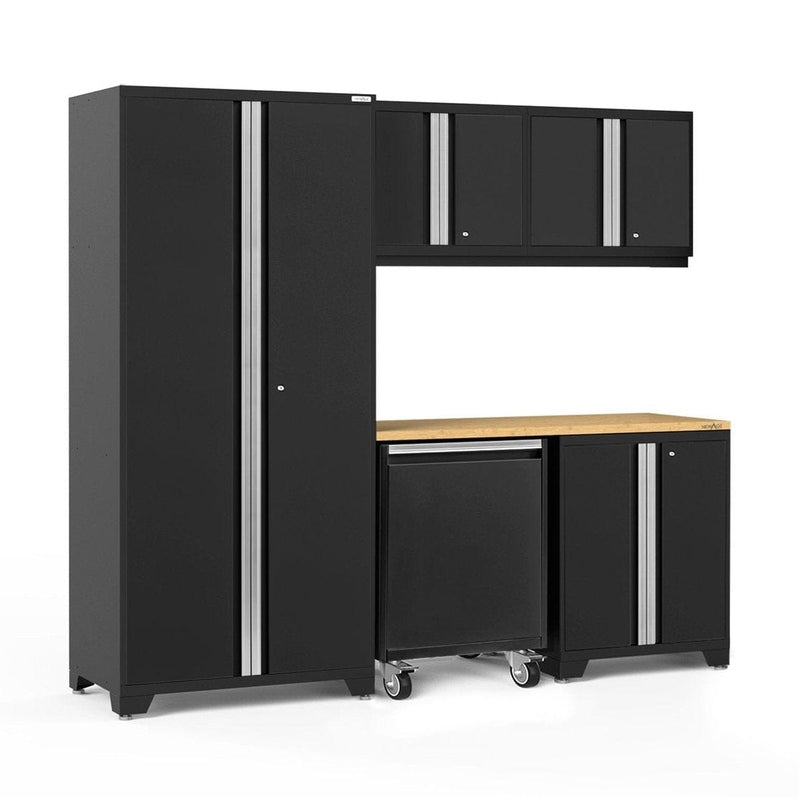 NewAge Pro Series 6 Piece Cabinet Set With Base, Wall Cabinet, Locker and Utility Cart