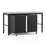 NewAge Pro Series 2 Piece Cabinet Set with 84 in. Workbench and 42 in. Base Cabinet on Casters