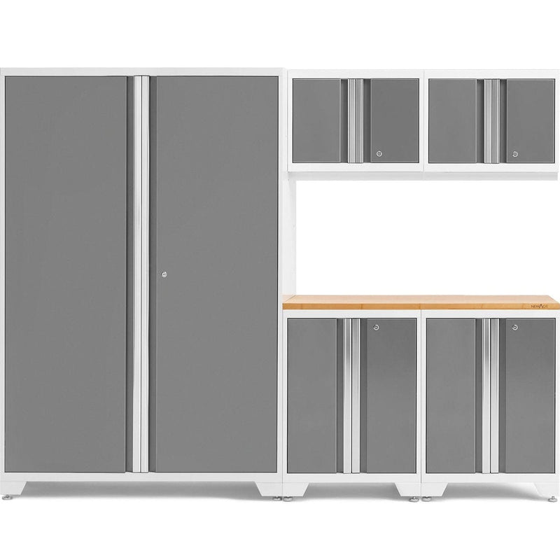 NewAge Bold Series 6 Piece Cabinet Set With Base, Wall Cabinets and 48 in. RTA Locker