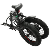 Ecotric 48V Portable and Folding Fat Ebike with LCD Display - Matt Black